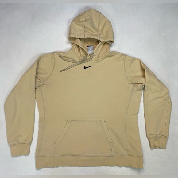 Nike Club Fleece Center Swoosh Pullover Hoodie Women XL Yellow 598575 783 - Picture 1 of 7